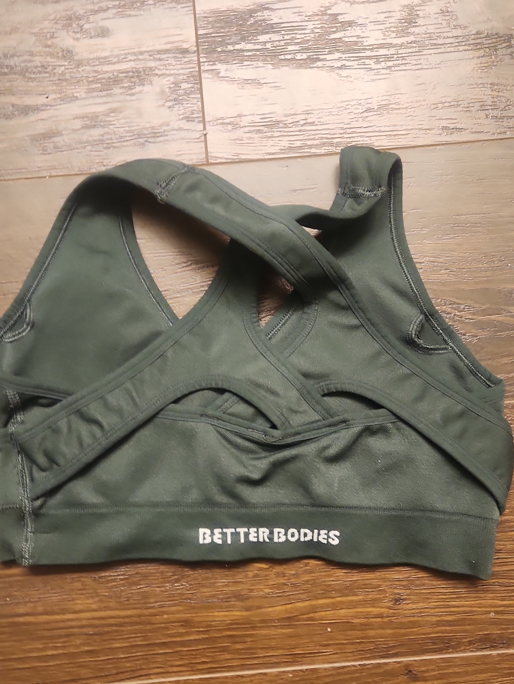 Better Bodies Olive Green Sports Bra Med